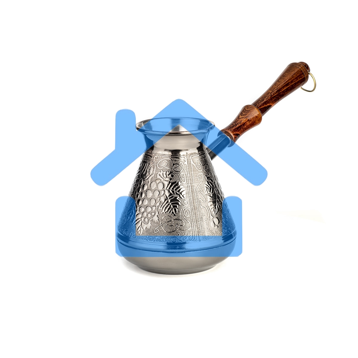 Турка медная LARA LR15-01 300 мл Виноград деревянная, лакированная ручка с латунным кольцом