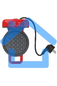 Вафельница для венских вафель Maxvi SM552P красный