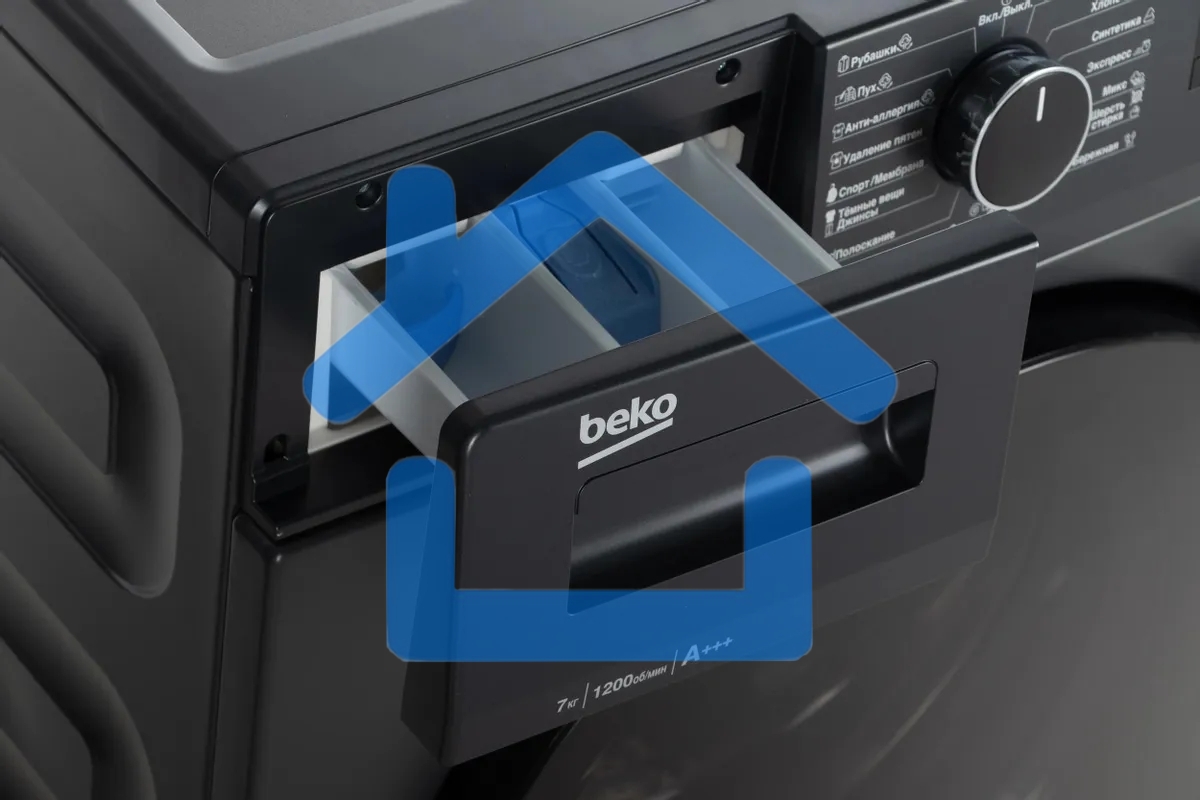 Стиральная машина Beko WSPE7612A антрацит, загрузка фронтальная 7 кг, 1200 об/мин., класс: А