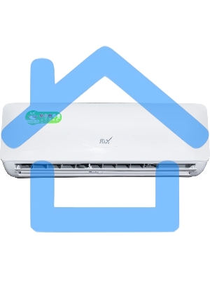 Кондиционер сплит-система настенного типа RIX LITE I/O-W07MB 7000 BTU, 21 м², 23 дБ, охлаждение, обогрев, осушение, белый