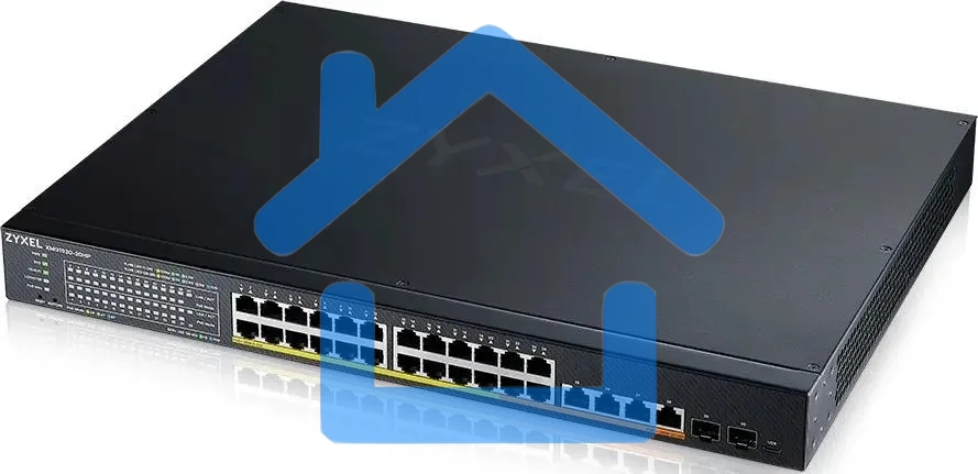 Коммутатор Hybrid Smart L2+ Switch Zyxel NebulaFlex XMG1930-30HP, rack 19