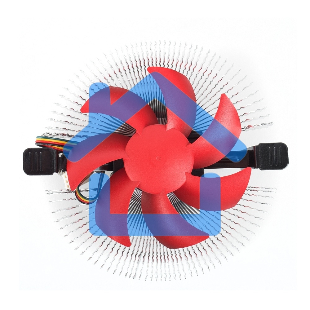 Кулер для процессора Crown CM-91PWM v2 серебристый/красный, 90 мм, алюминий, 2000 об/мин, 20 дБ, 4 pin, 125 Вт, 57 мм