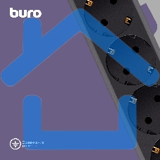 Сетевой фильтр Buro 600SH-16-3-B 3м (6 розеток) черный (коробка)
