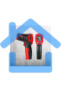 Инфракрасный пирометр (термометр) с цветным экраном Deli DL333550