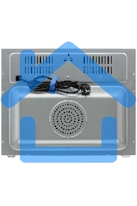 Микроволновая печь встраиваемая Krona ONYX 45H mw BL/BL черный, 38 л, 1000 Вт, переключатели - сенсор