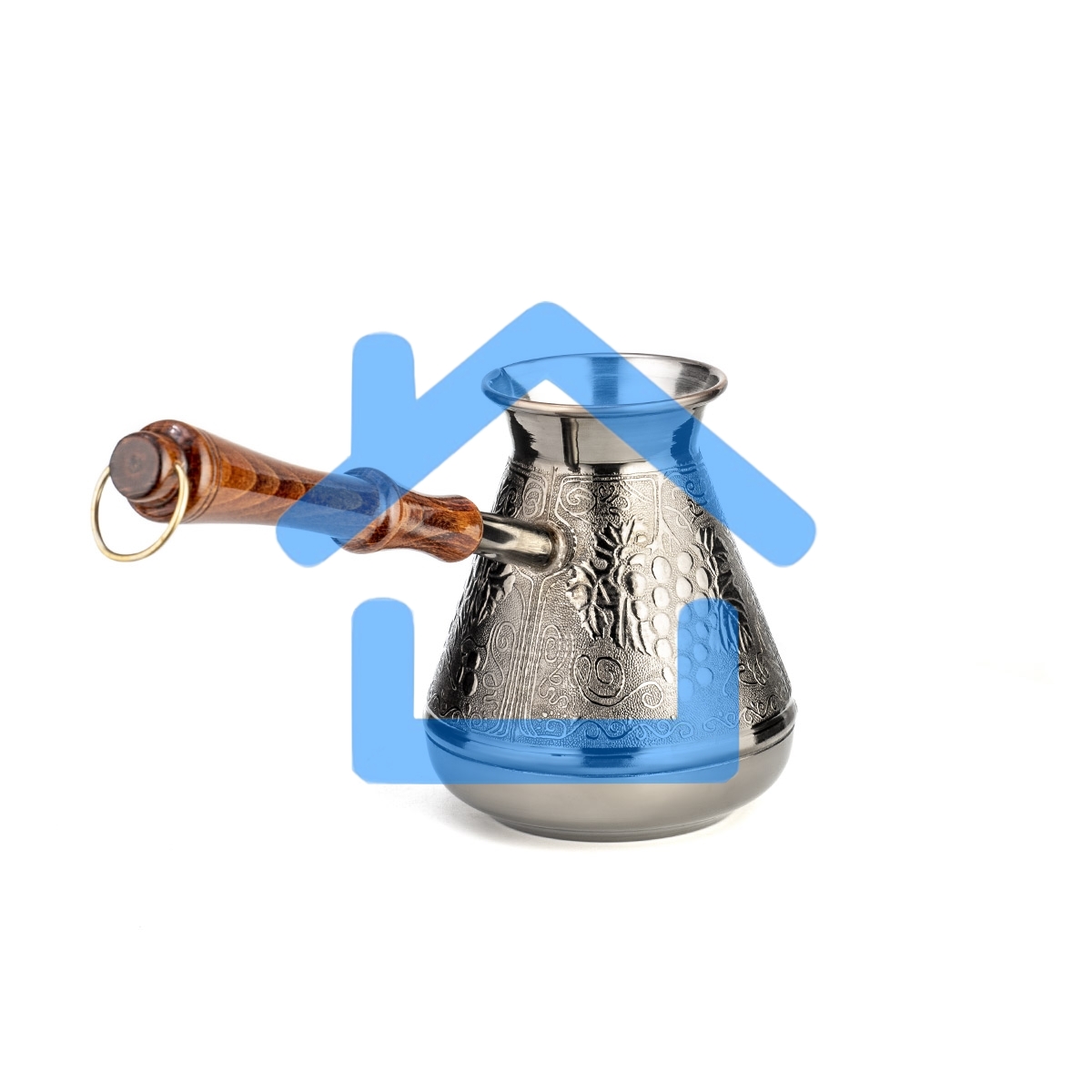 Турка медная LARA LR15-01 300 мл Виноград деревянная, лакированная ручка с латунным кольцом