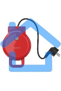 Вафельница для венских вафель Maxvi SM552P красный
