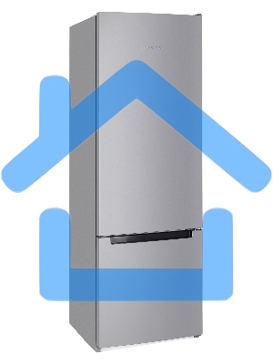 Холодильник Nordfrost NRB 124 S серый двухкамерный 238/70 л морозилка снизу