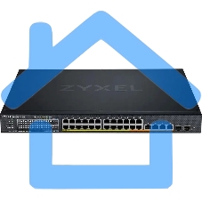 Коммутатор Hybrid Smart L2+ Switch Zyxel NebulaFlex XMG1930-30HP, rack 19