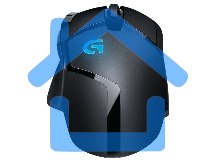 Мышь проводная Logitech G402 Hyperion Fury черный, 4000 dpi, USB, кнопки - 8