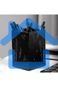 Подставка Deli E908 для письменных принадлежностей, черный, металл, сетка