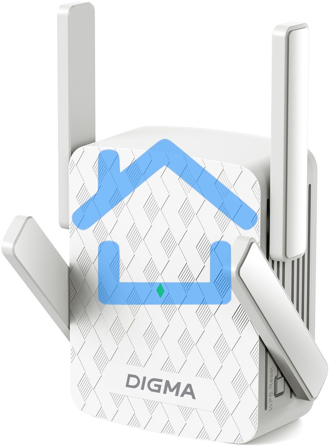Повторитель беспроводного сигнала Digma D-WR400 AC1200 10/100BASE-TX/Wi-Fi белый