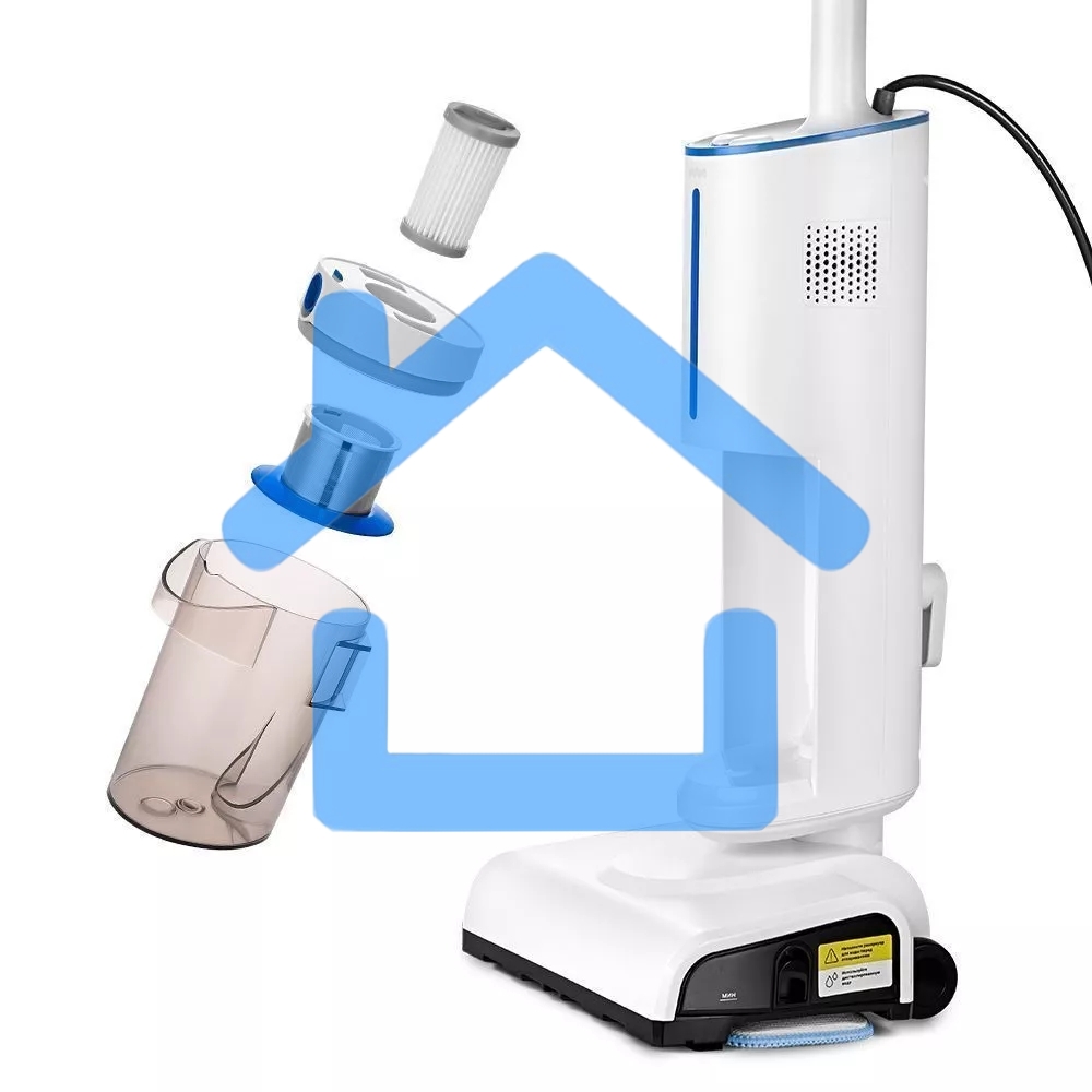 Пылесос паровой Kitfort КТ-5157-3 1000Вт белый/синий