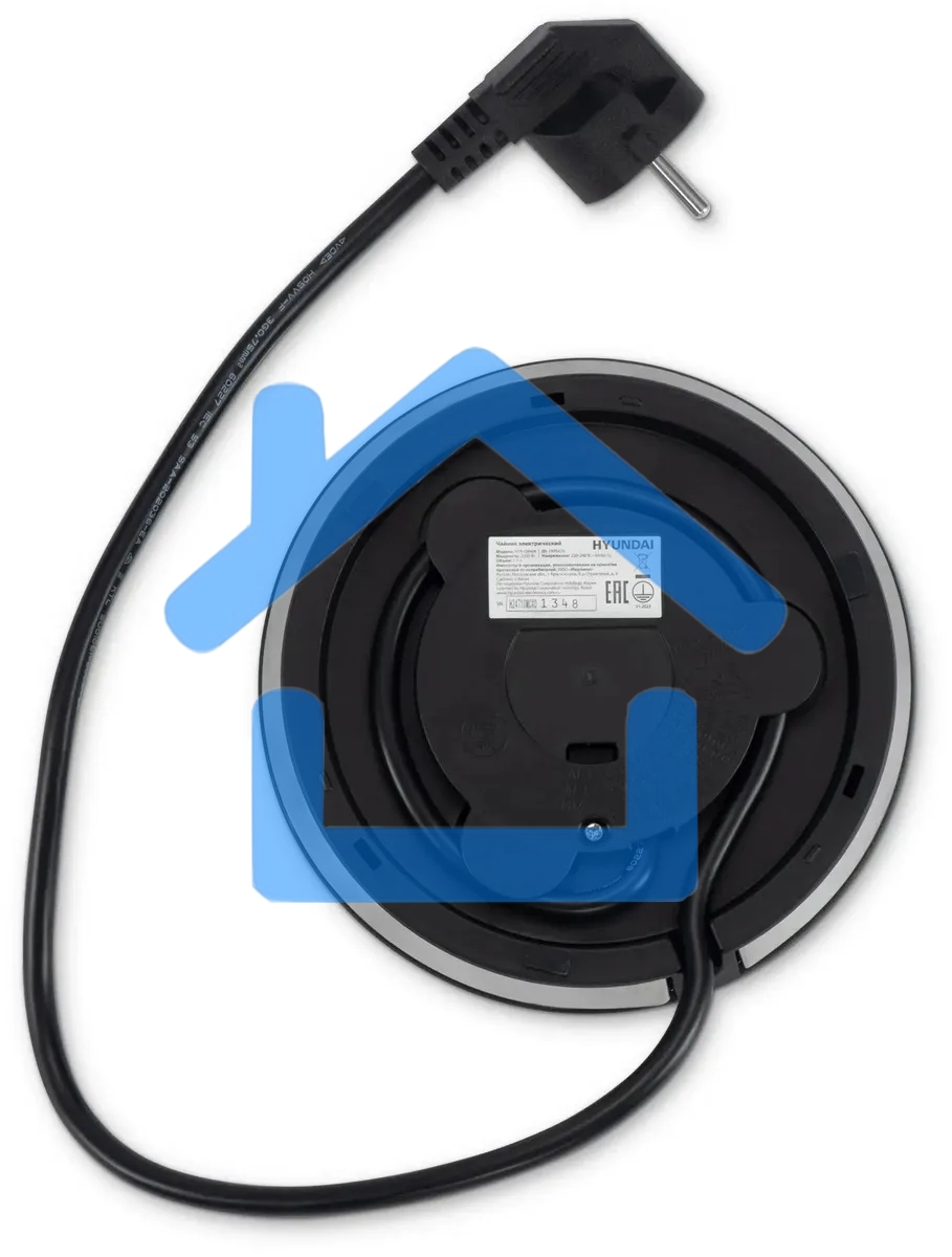 Чайник электрический Hyundai HYK-G8406 1.7л. 2200Вт прозрачный/черный (корпус: нержавеющая сталь)