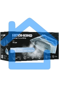 Утюг Redmond RI-C284 голубой, 2200 Вт, подошва - керамика, пар 35 г/мин, паровой удар 160 г/мин, самоочистка, антикапля