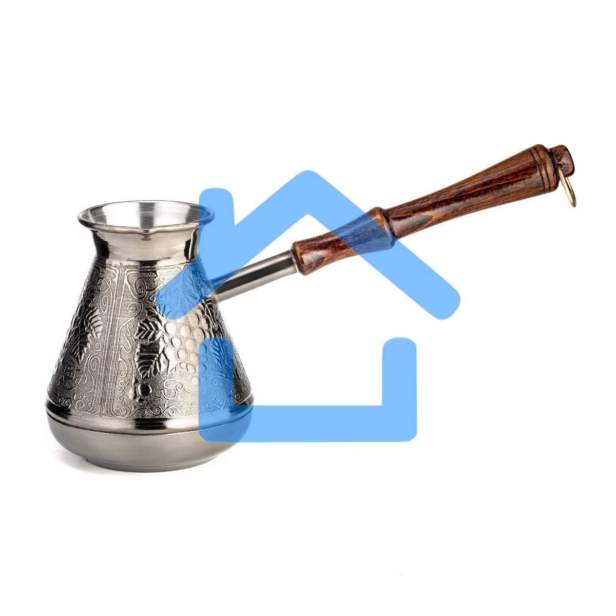 Турка медная LARA LR15-01 300 мл Виноград деревянная, лакированная ручка с латунным кольцом