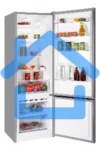 Холодильник Nordfrost NRB 124 S серый двухкамерный 238/70 л морозилка снизу