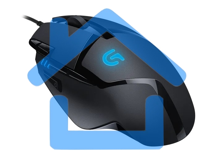 Мышь проводная Logitech G402 Hyperion Fury черный, 4000 dpi, USB, кнопки - 8