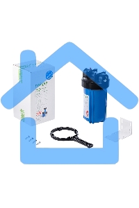 Корпус магистрального фильтра Гейзер 10BB с латунными вставками