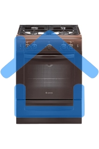 Плита газовая Gefest ПГ 6100-01 0301 коричневый, конфорок 4 шт, духовка 52 л, 60 см x 85 см x 60 см