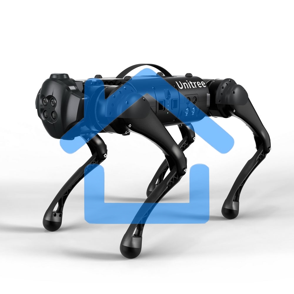 Четырехопорный робот Unitree Go1 Quadruped robot черный Edu