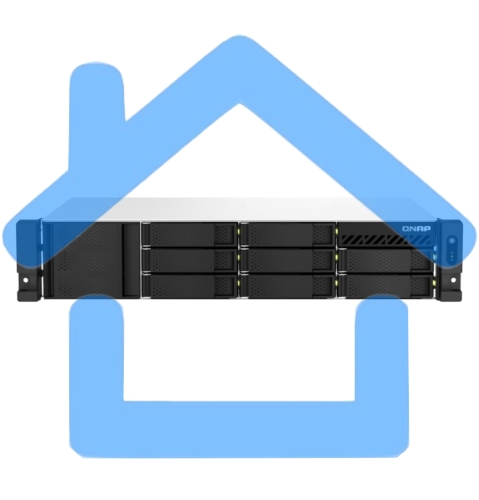 Сетевое хранилище SMB QNAP TS-873AeU-RP-4G NAS 8 HDD trays, 2x 2.5 GbE. 64-bit 4-core AMD V1500B 2,2 GHz, 4 Gb. RAM (1*4 Gb) up to 32Gb (2*16 Gb), 2 x M2 2280 (PCIe Gen3 x 1), 2xPSU W/o rail kit RAIL-B02