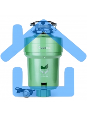 Измельчитель пищевых отходов Бирюса WD-750E2 750Вт, зеленый