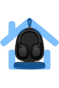 Гарнитура мониторные Sony WH-1000XM5 1.2м черный беспроводные bluetooth оголовье (WH1000XM5/B)