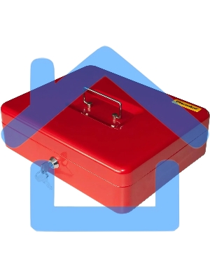 Ящик для денег Silwerhof 90x300x240 красный сталь