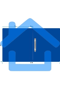 Папка на 2-х кольцах Silwerhof Eco A4, пластик, 0.5мм, синий