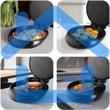 Пиццамейкер Kitfort КТ-3680 1800Вт синий/черный