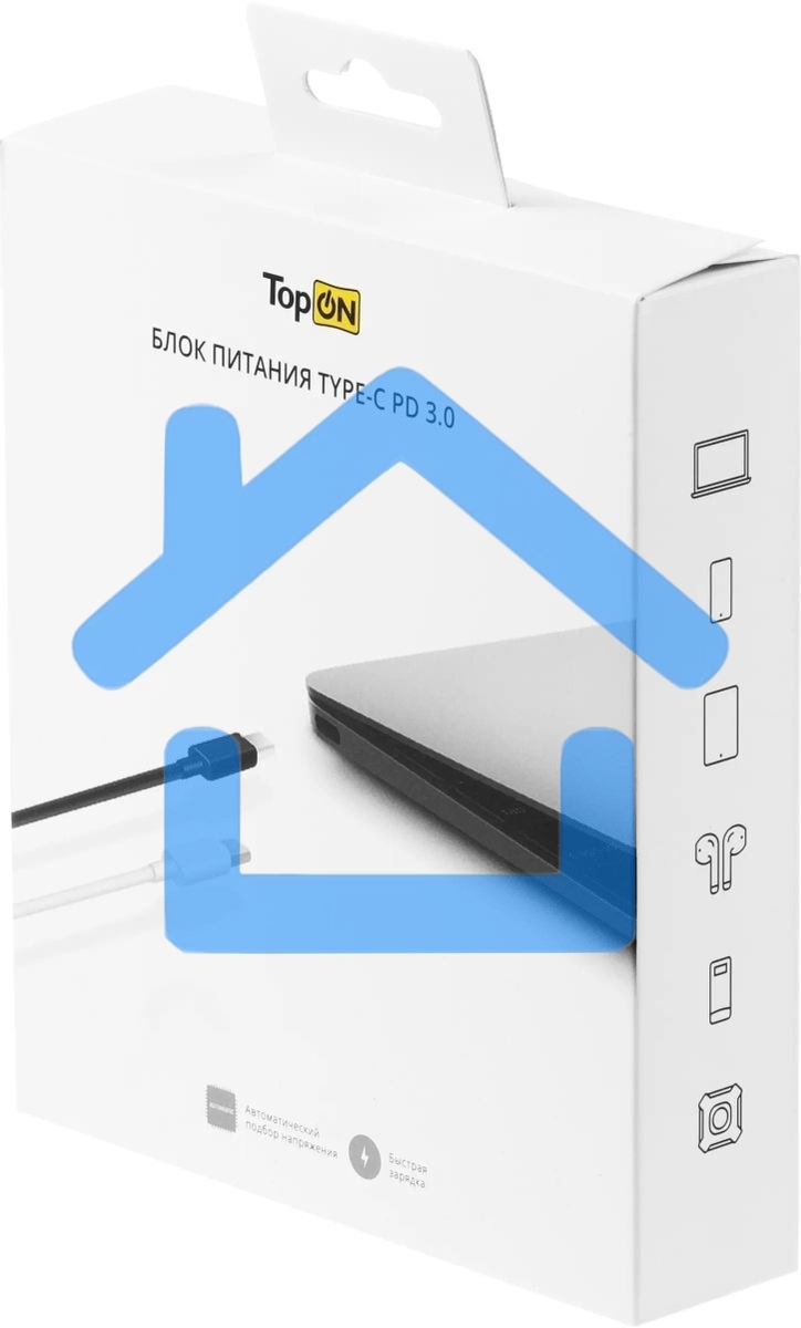 Адаптер TopON TOP-HW65QW автоматический 65W 5V-20V 3.25A от бытовой электросети
