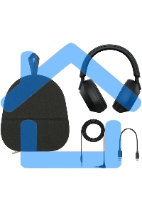 Гарнитура мониторные Sony WH-1000XM5 1.2м черный беспроводные bluetooth оголовье (WH1000XM5/B)