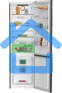 Холодильник Beko B3DRCNK402HXBR антрацит двухкамерный 257/100л морозилка снизу No Frost