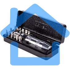 Ударно-поворотная отвертка с набором бит 13 шт Deli DL8901 (PH1, PH2x2, PH3, PH4, SL5, SL6, SL8, SL9, H4, H5, H6, H8), Cr-V, пласт. кейс