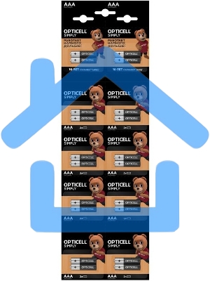 Элемент питания алкалиновый AAA/LR03 (блист. 2штх10) отрывной набор HBDC (уп.20шт) Opticell 5050002