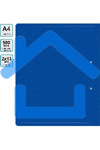 Папка на 2-х кольцах Silwerhof Eco A4, пластик, 0.5мм, синий