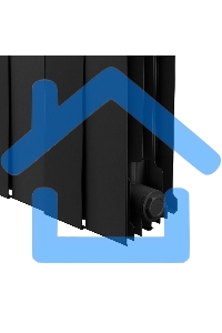 Радиатор биметаллический Royal Thermo PianoForte 200 черный - 12 секц.