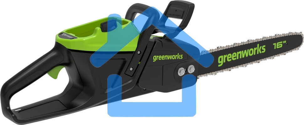 Цепная пила аккумуляторная GreenWorks D60CS25k4, 60V, 40 см, бесщеточная, 2500 Вт, с 1хАКБ 4 Ач. и ЗУ