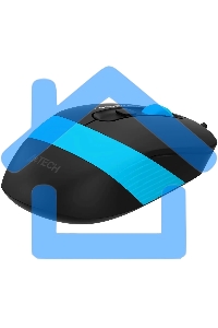 Мышь проводная A4Tech Fstyler FM10S черный/голубой, 1600 dpi, USB, кнопки - 4