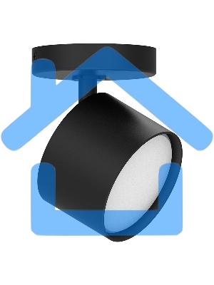 Светильник FERON ML211 ДБО GX53 без лампы наклонный черный