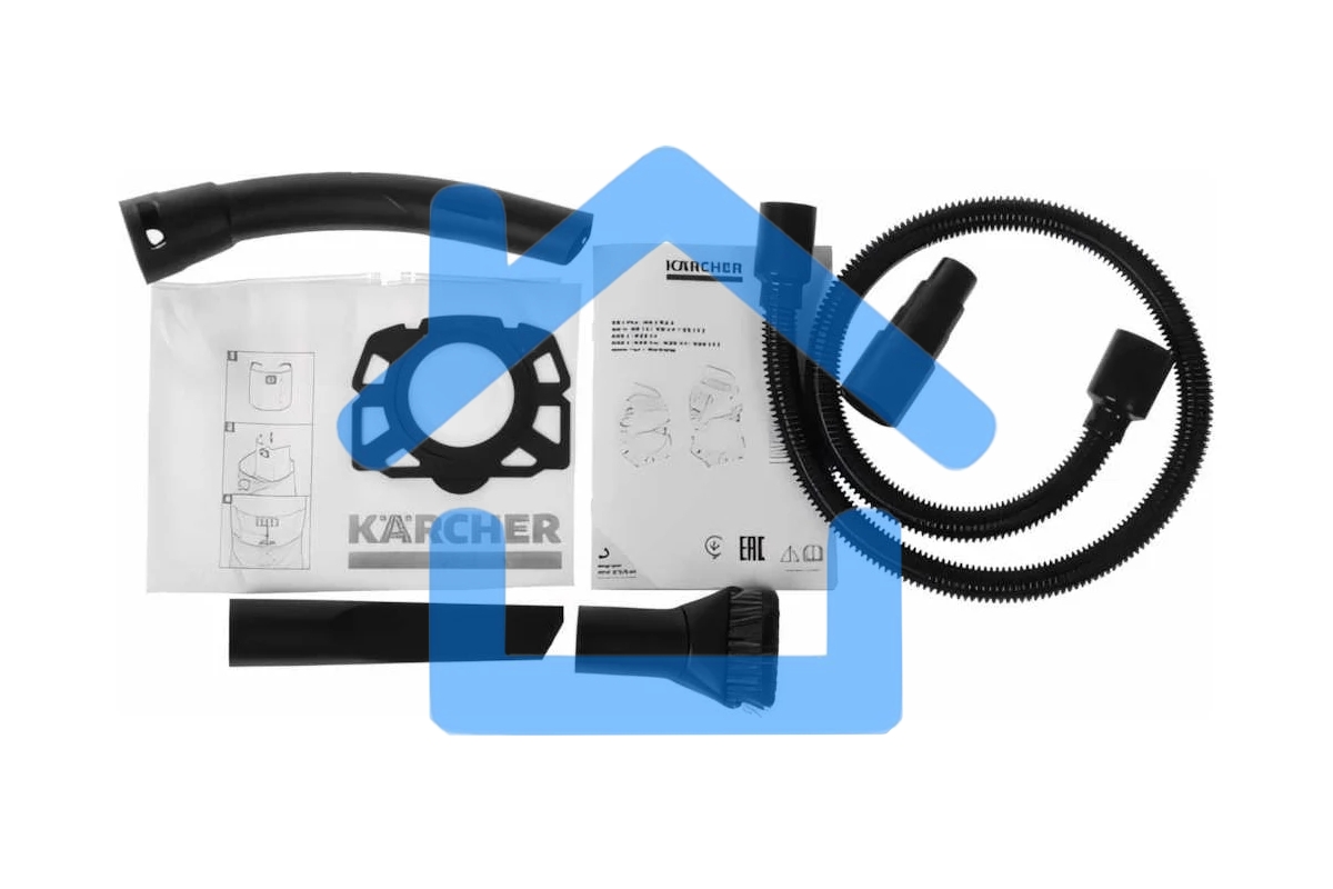 Строительный пылесос Karcher WD 3 P V-17/4/20 Workshop желтый, 1000 Вт, уборка сухая/сбор воды/выдув, пылесборник мешок/контейнер, 17 л