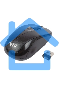 Мышь беспроводная HIPER HOMW-061 черный, 1000 dpi, радиоканал, USB, кнопки - 3