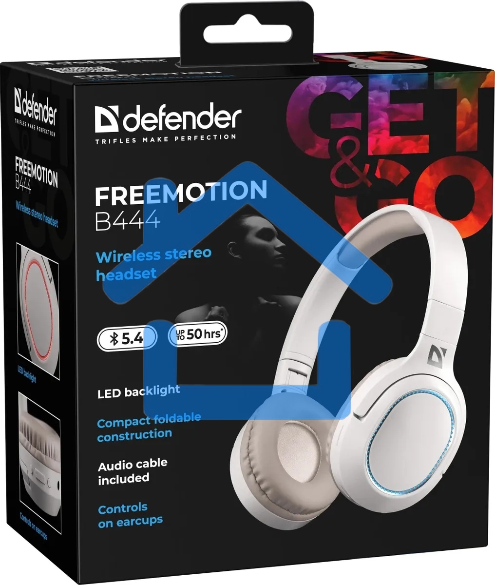 Гарнитура клавиатура DEFENDER (63444) FreeMotion B444 бежевый, микрофон, Bluetooth