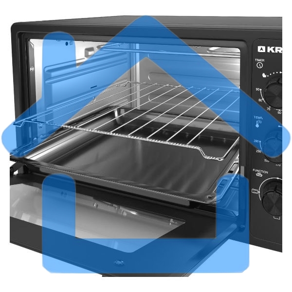 Мини-печь KRAFT KN-MO 3900 FBL черный