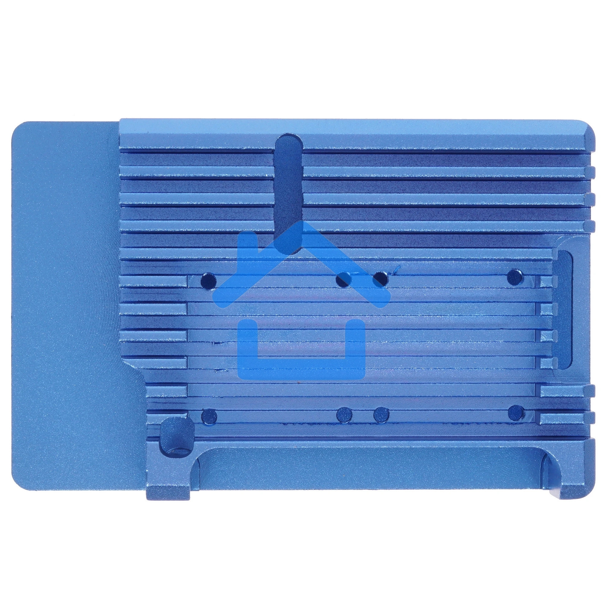 Корпус Qumo Aluminum case with double black fans, Raspberry Pi 4, blue(RS008)