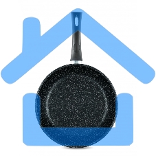 Сковорода НЕВА МЕТАЛЛ ПОСУДА L18122i 22 литая Индукция Гранит н/р