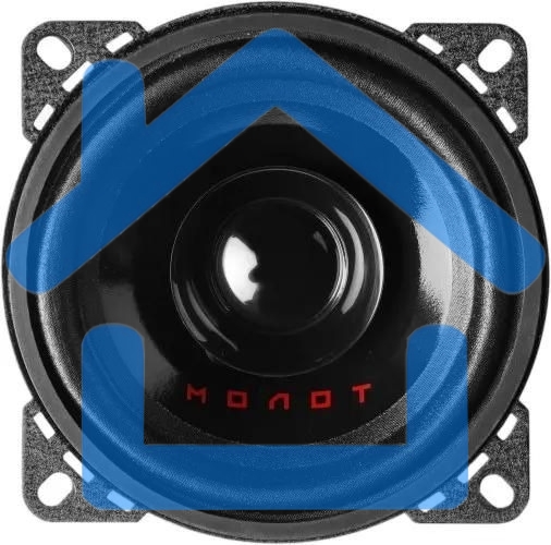 Колонки автомобильные Ural Молот АС-М100 (без решетки) 110Вт 91дБ 4Ом 10см (4дюйм) (ком.:2кол.) широкополосные однополосные