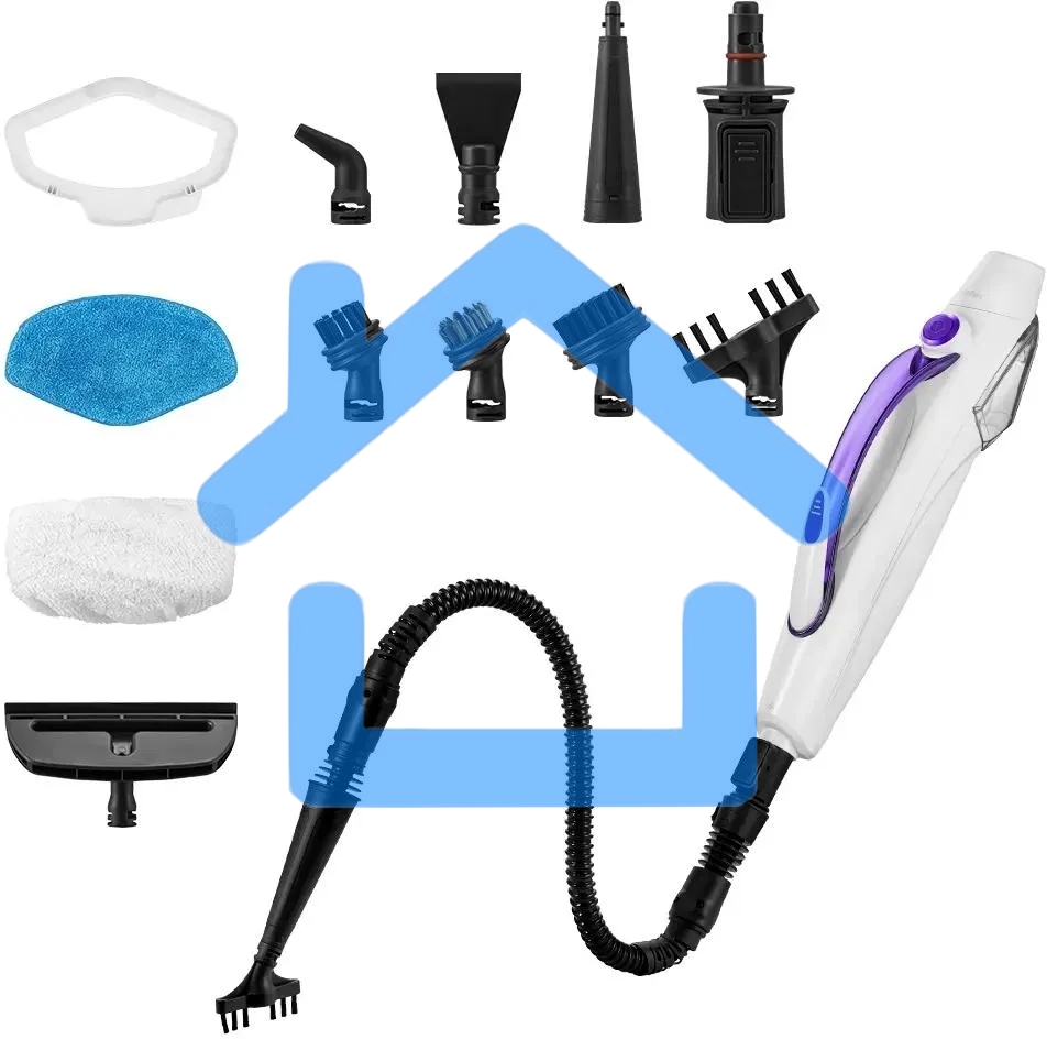 Швабра паровая Kitfort КТ-1085 1500Вт белый/фиолетовый