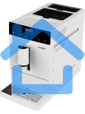 Кофемашина Hyundai HAM-4400 белый/черный, исп. кофе - зерновой, 1.1 л, 1350 Вт, 20 Бар